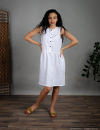 LUIZA Linen dress | White