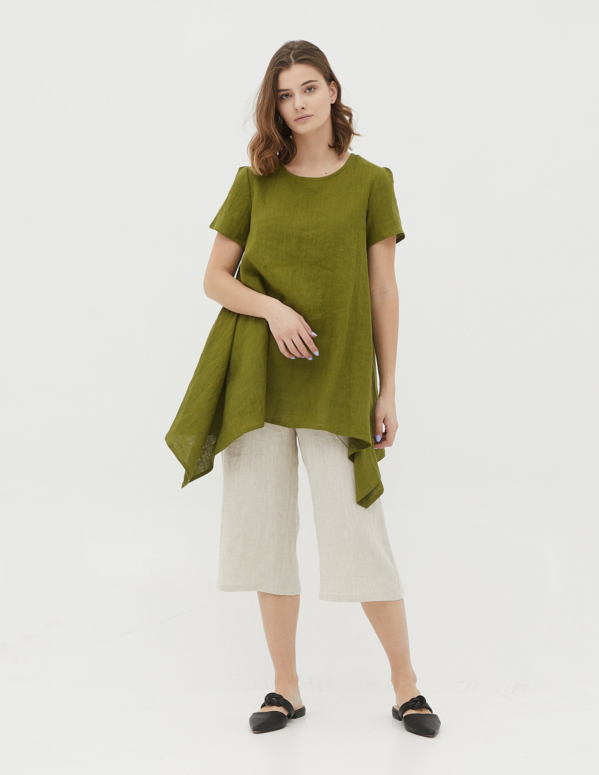 LINDA Linen tunic | Olive