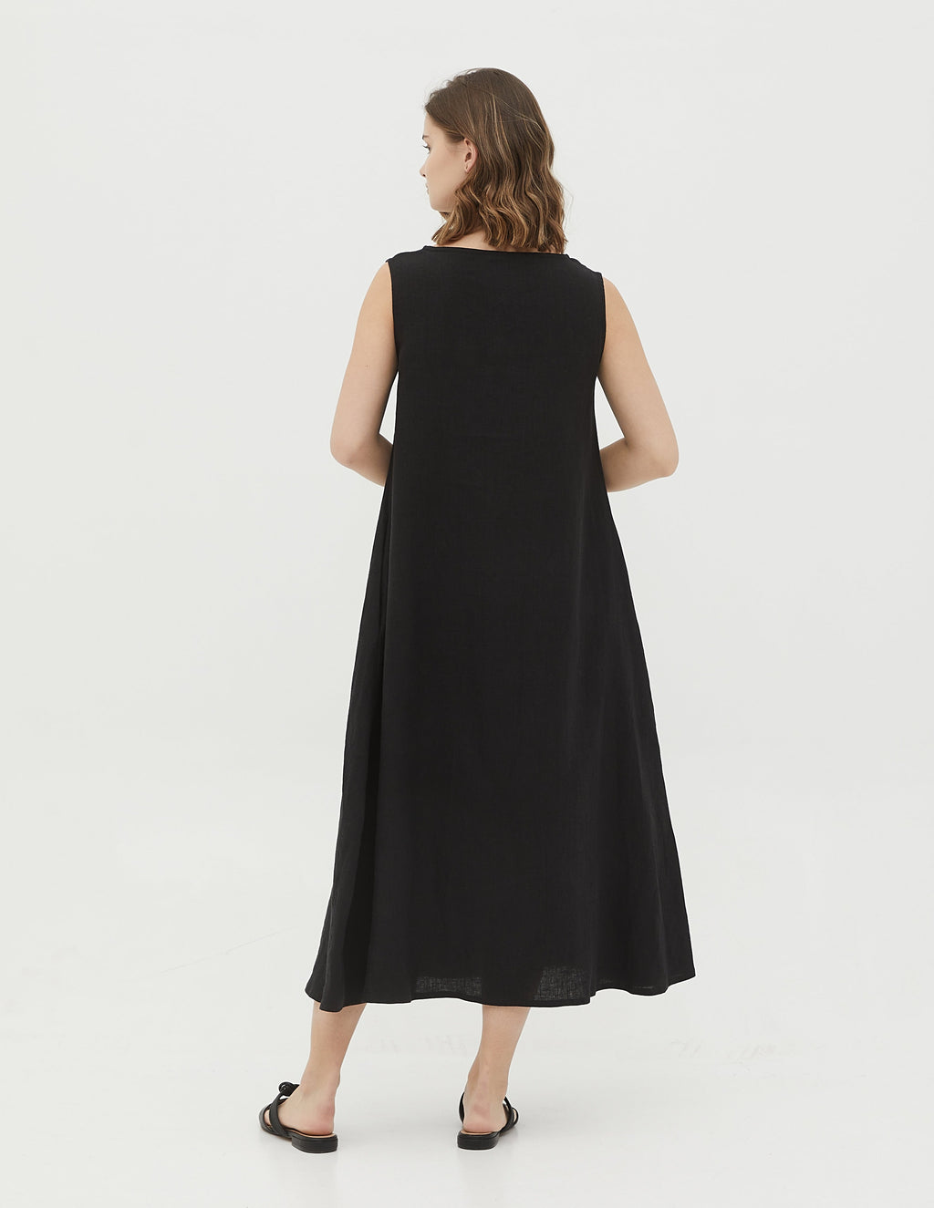 REBECA Linen dress | Black