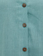 MEGAN Linen blouse  | Electric blue