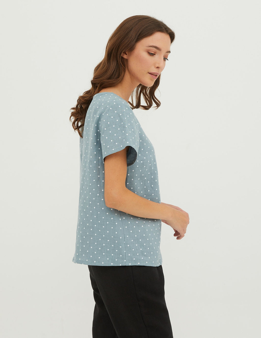 GABRIELA Linen blouse | Electric dots
