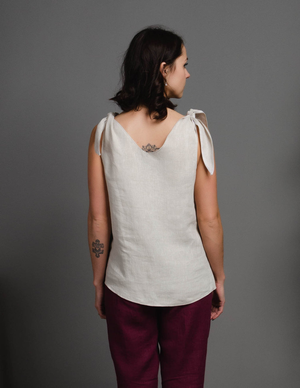 OLIVIA linen top | Natural