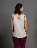 OLIVIA linen top | Natural