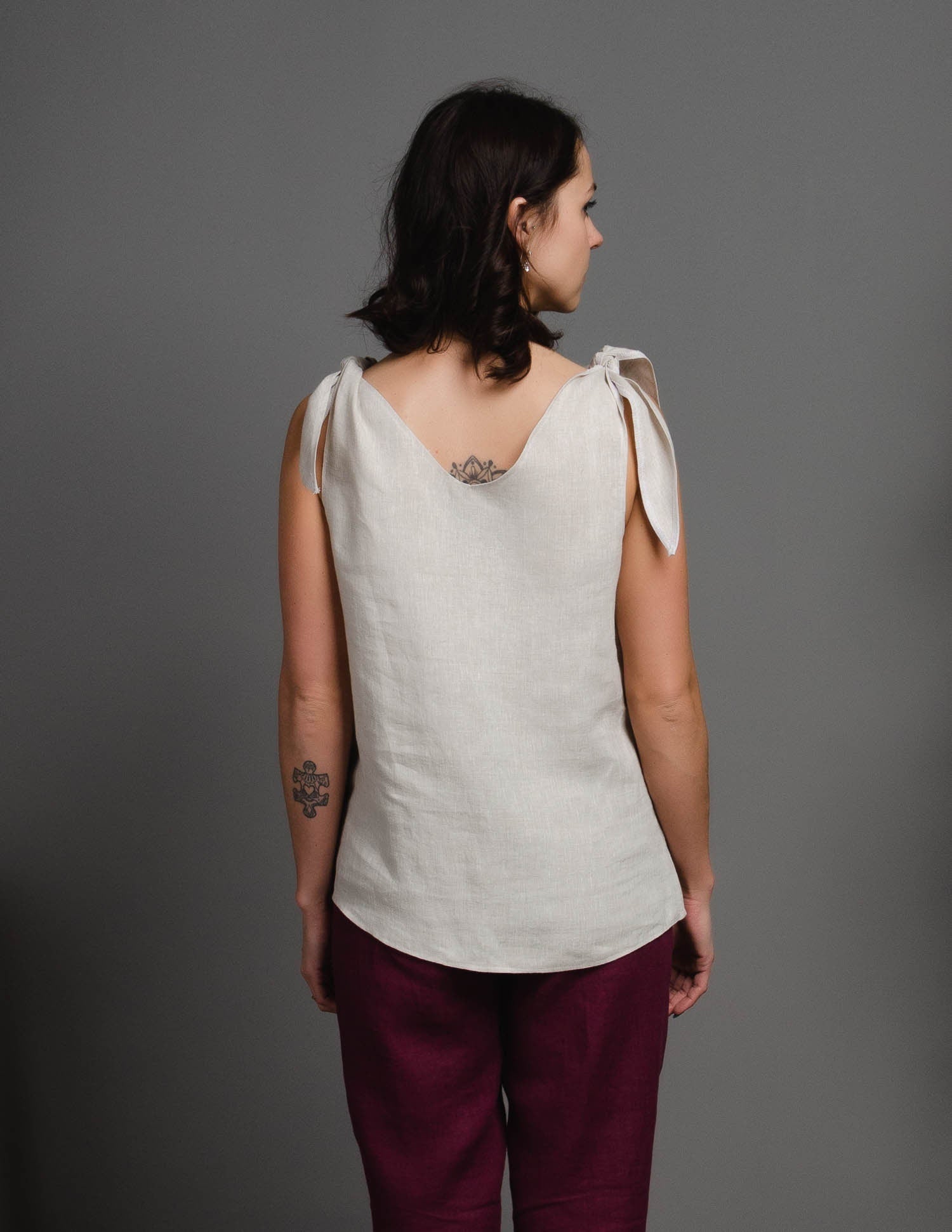 OLIVIA linen top | Natural
