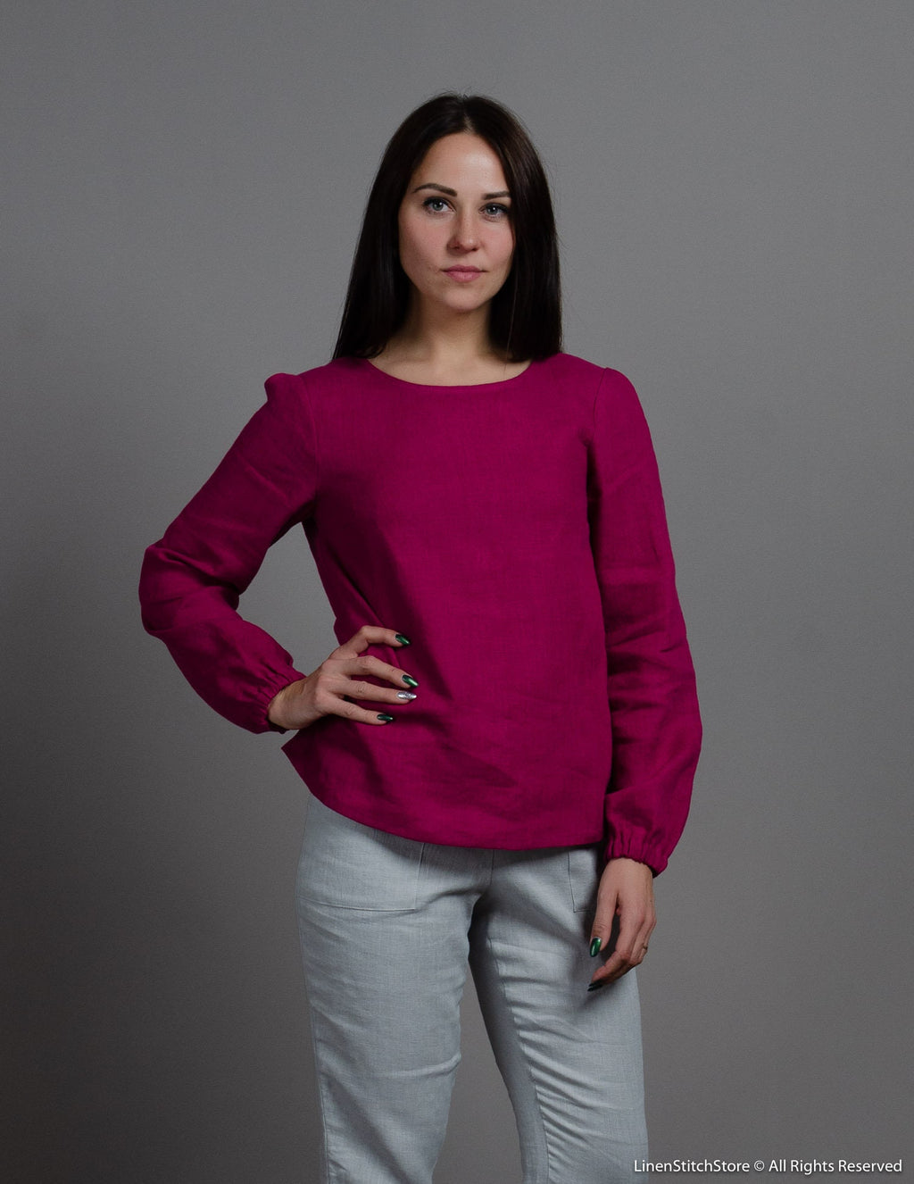 SANDY Linen blouse | Rose