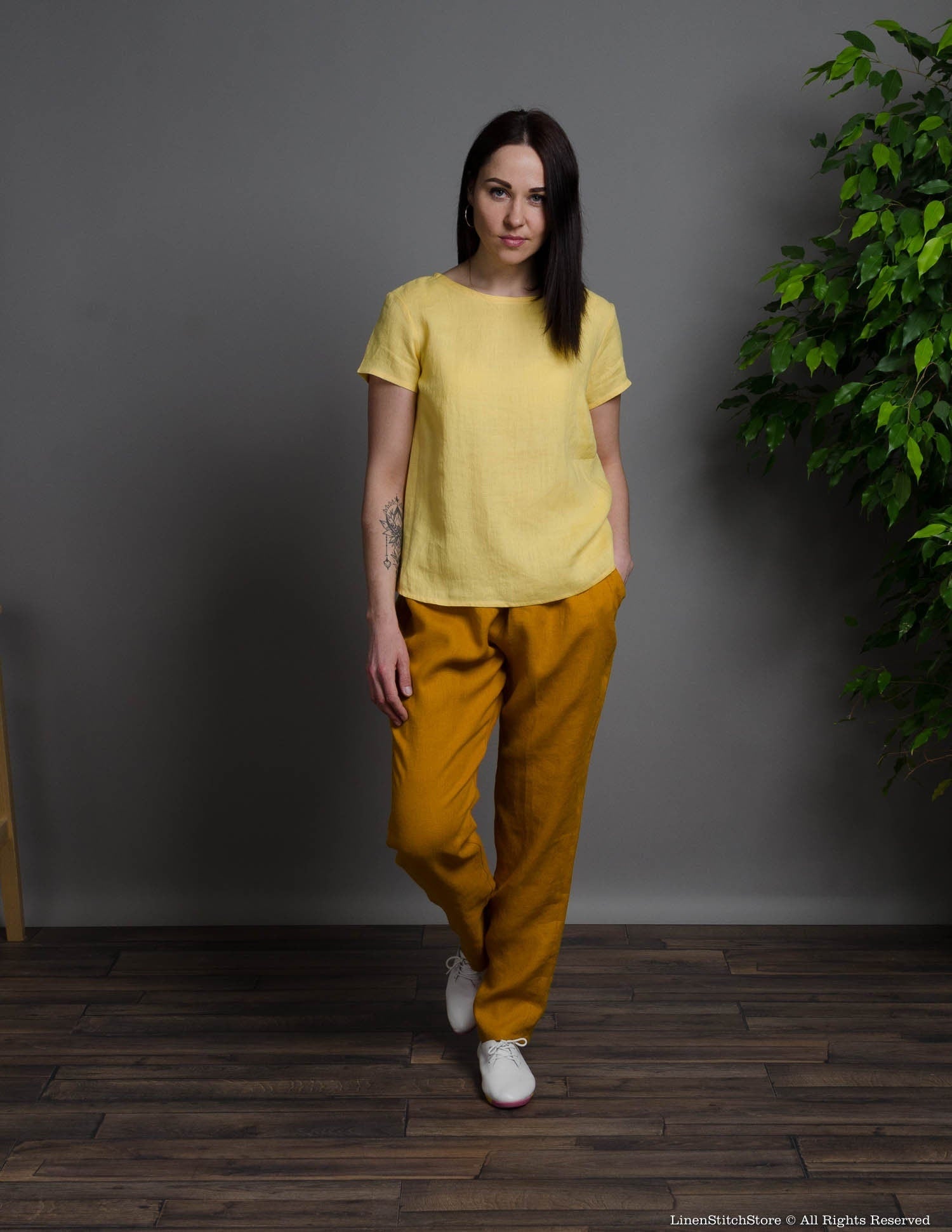 MARGO Linen pants | Mustard