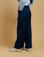 LESLIE Linen pants | Navy blue