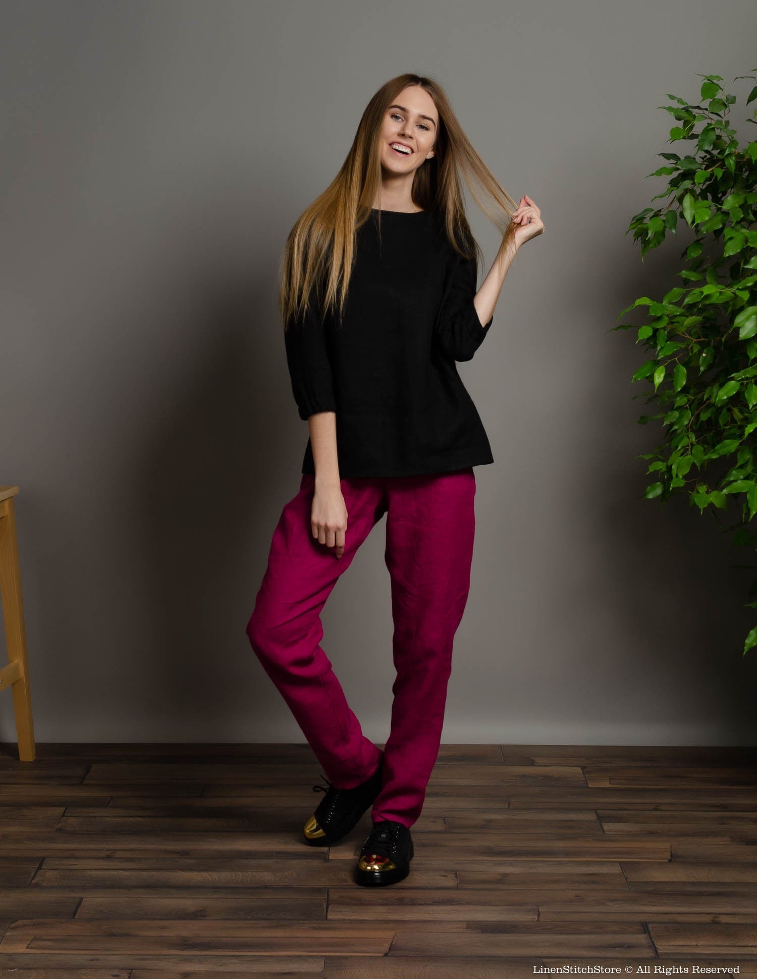 MARGO Linen pants | Rose