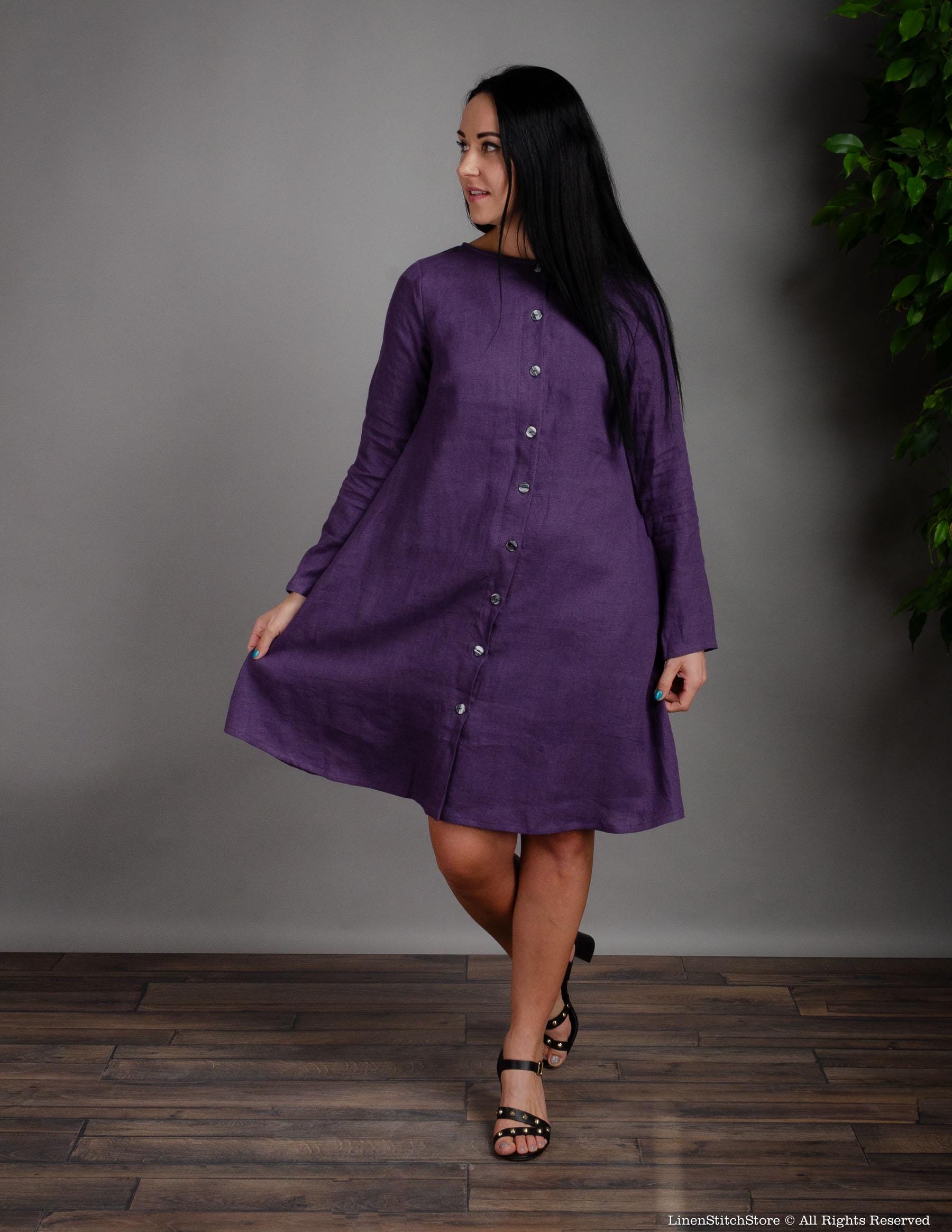 DOMINIKA Linen dress | Lavender