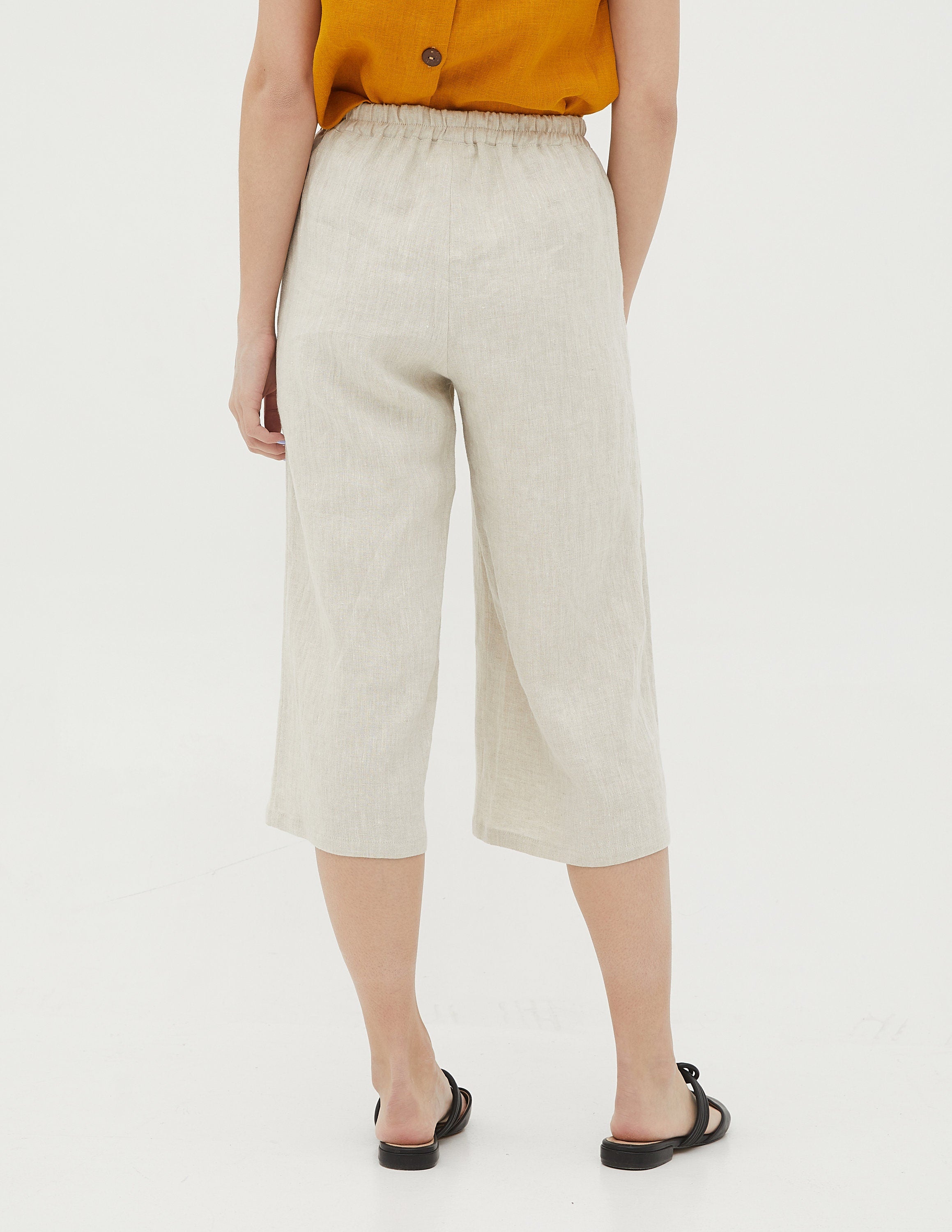MELANIE Linen culottes | Natural