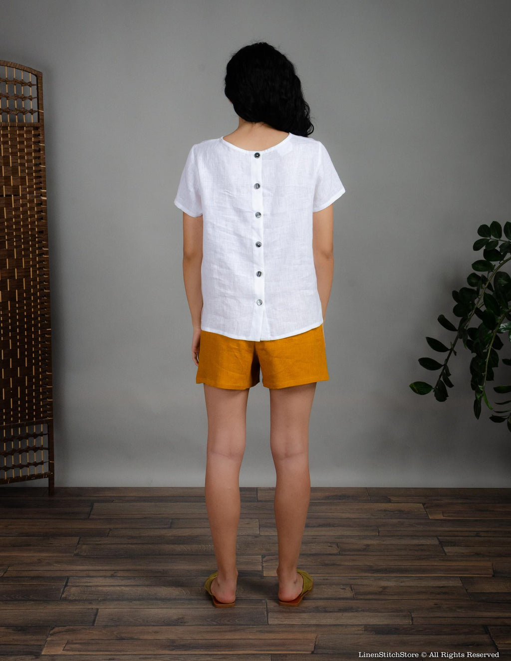 MYA Linen blouse | White