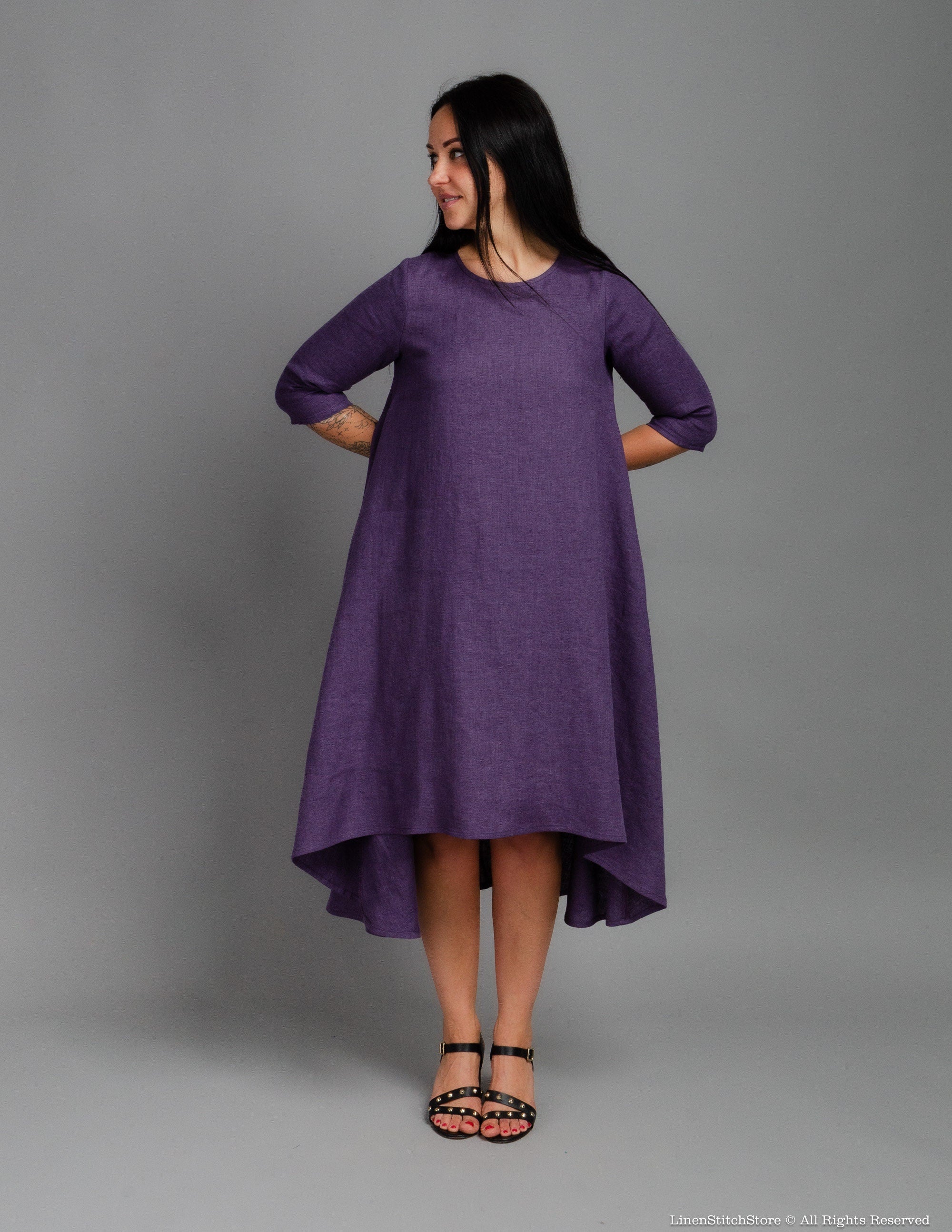 SHANON Linen dress | Lavender