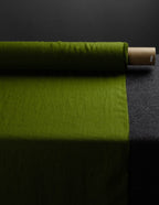 Olive colour medium weight linen fabric