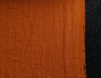Terracotta colour medium weight linen fabric supply