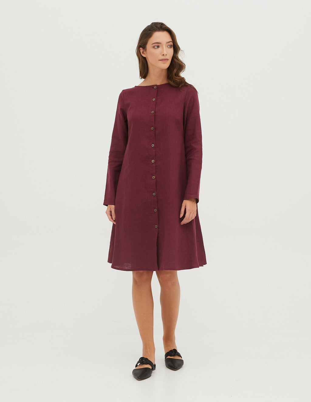 DOMINIKA linen dress | Light purple