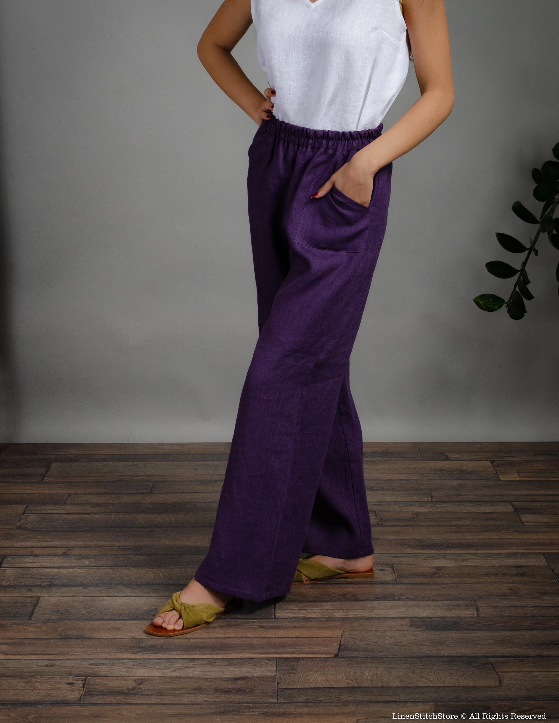 MONA Linen pants | Lavender
