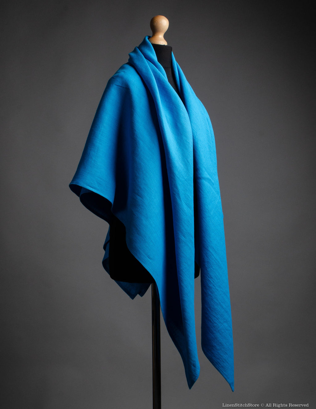 Linen shawl | Caribbean blue