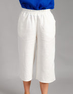 MELANIE Linen capris | Ivory