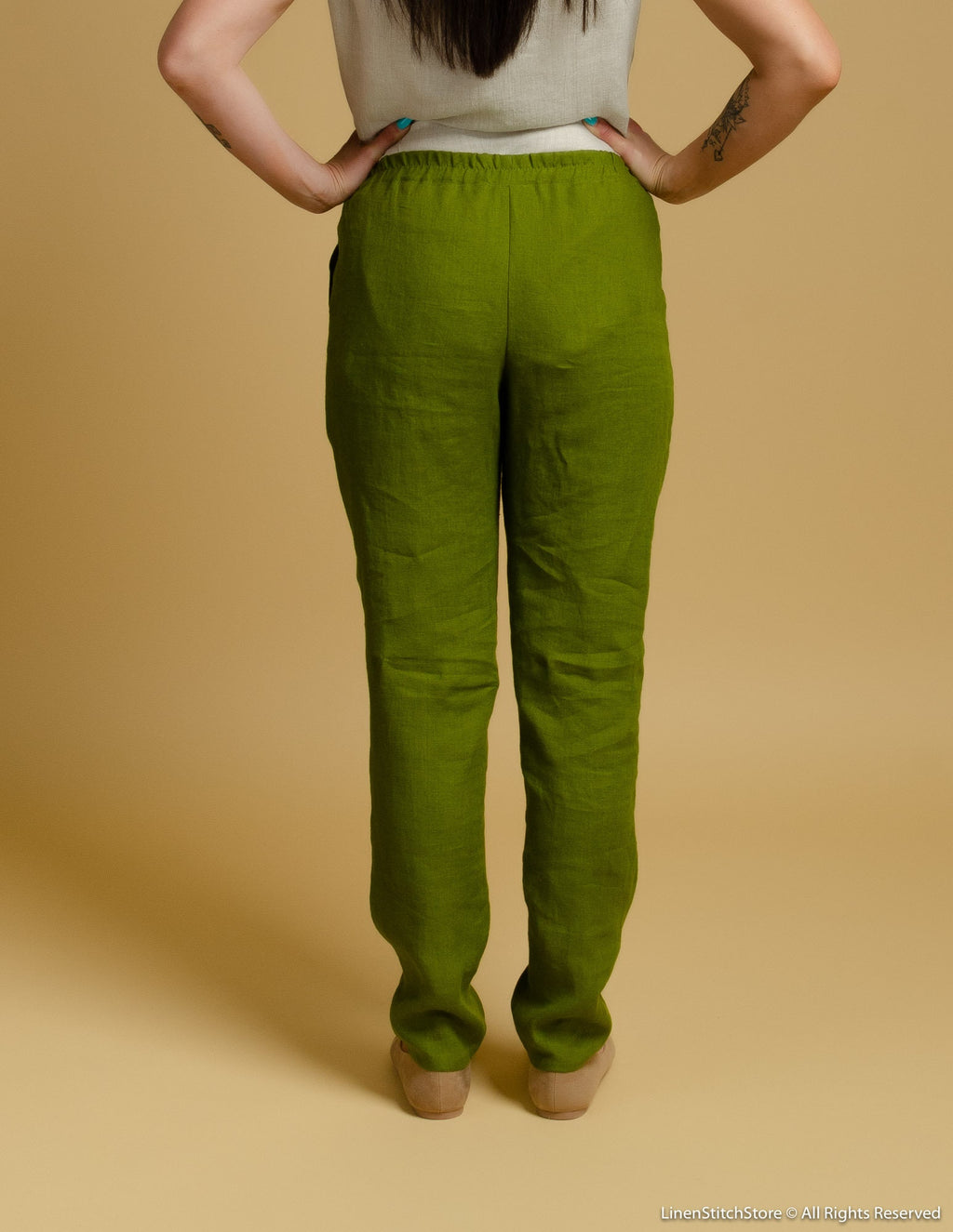 RUTH Linen pants | Olive