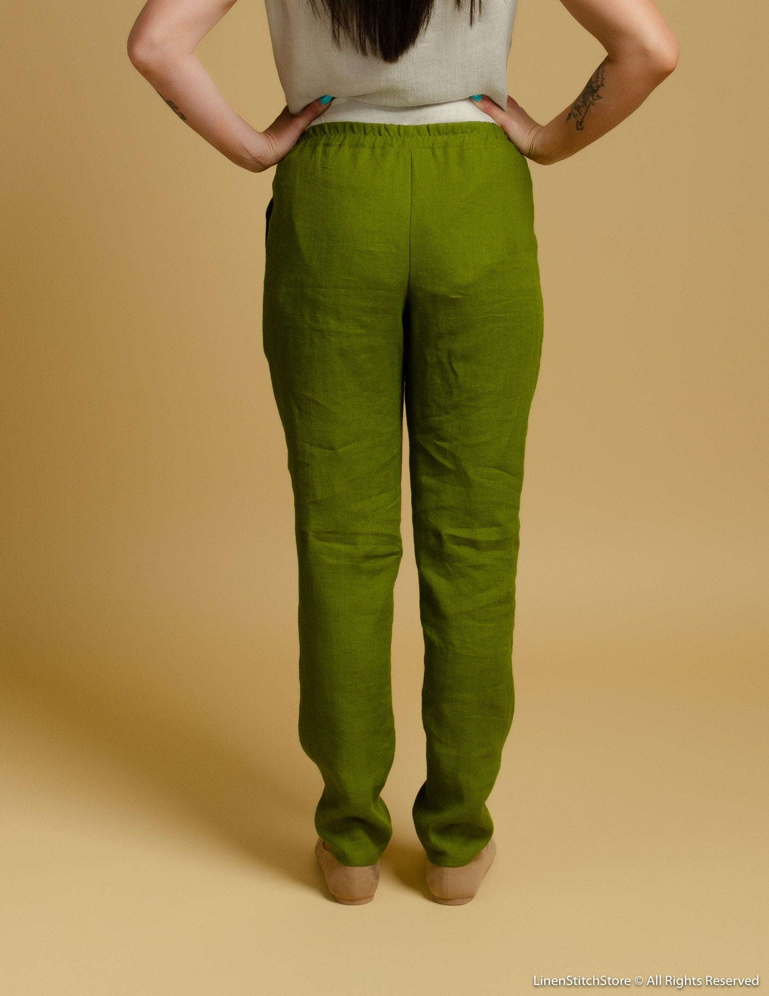 RUTH Linen pants | Olive