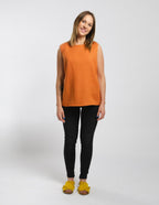 MONIKA Linen top | Terracotta