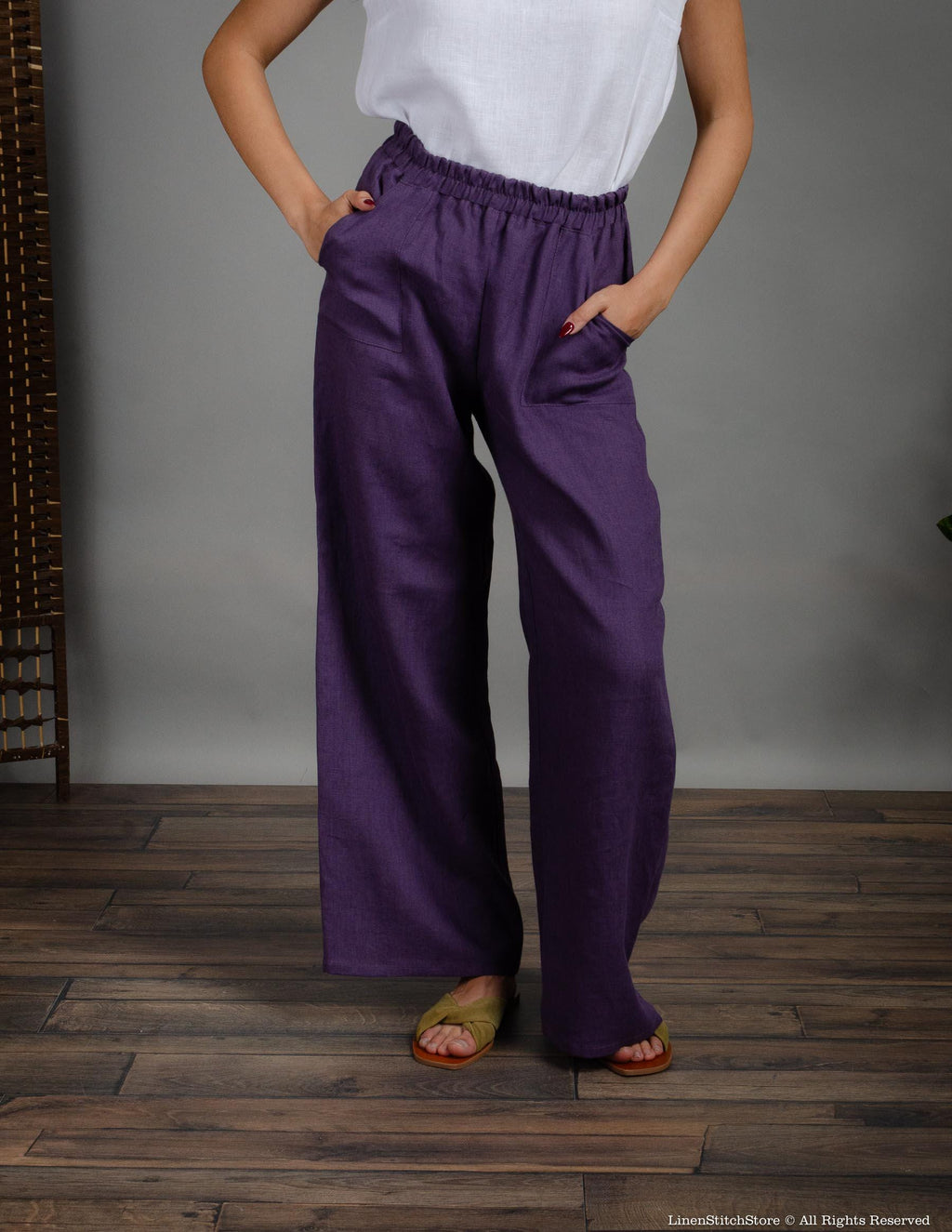 MONA Linen pants | Lavender