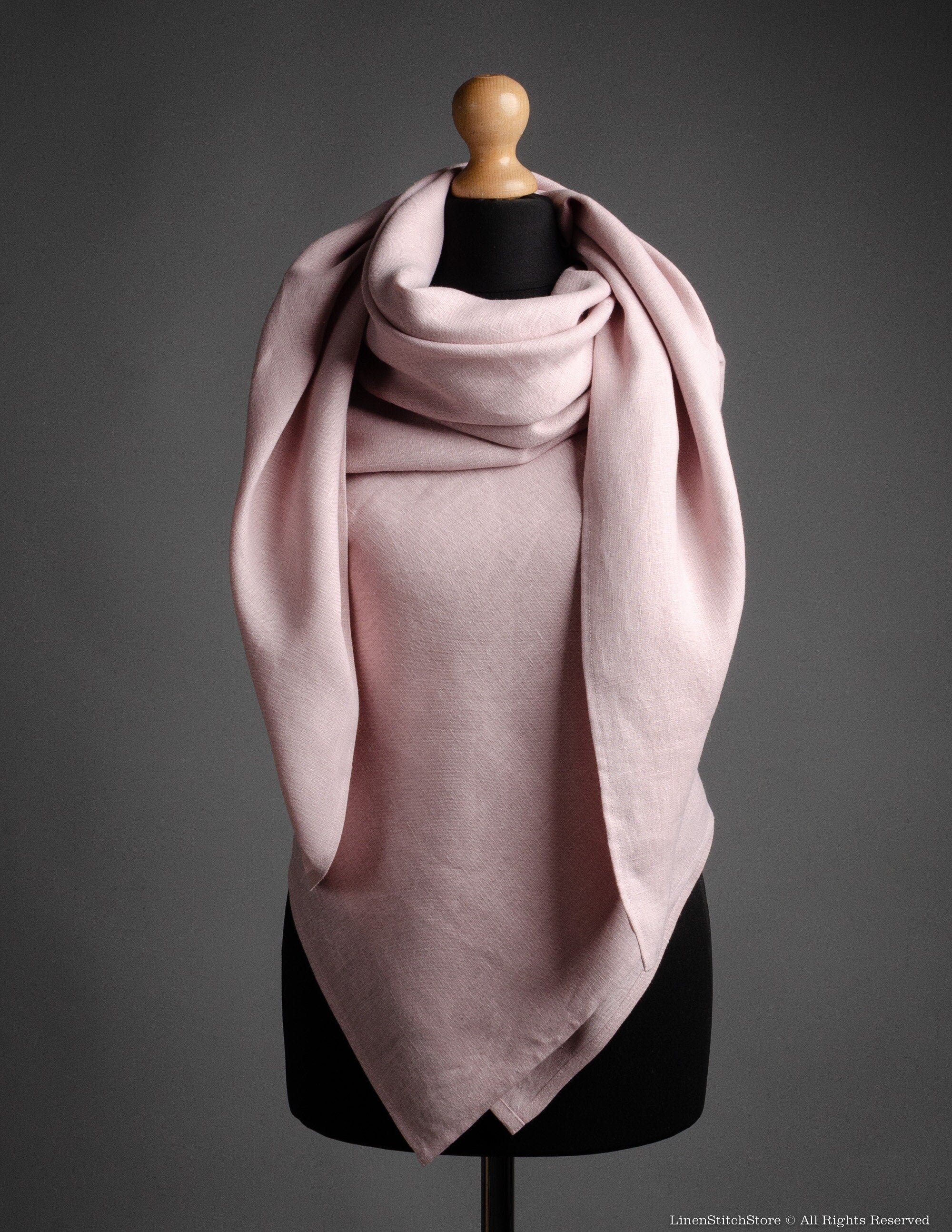 Linen shawl | Dusty pink