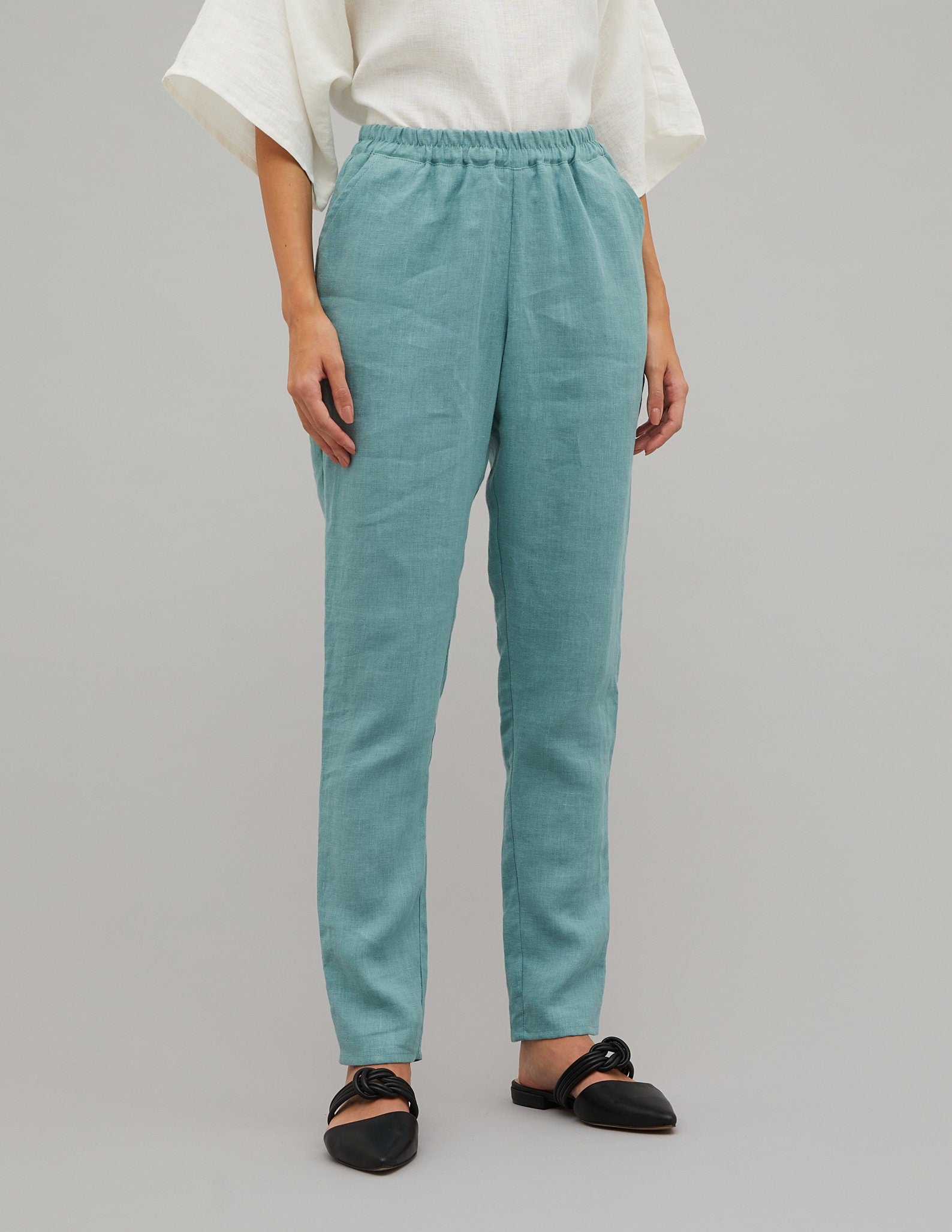 MARGO Linen pants | Electric blue