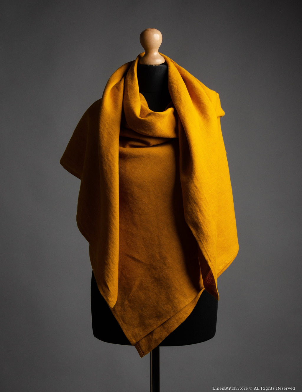 Linen shawl | Mustard