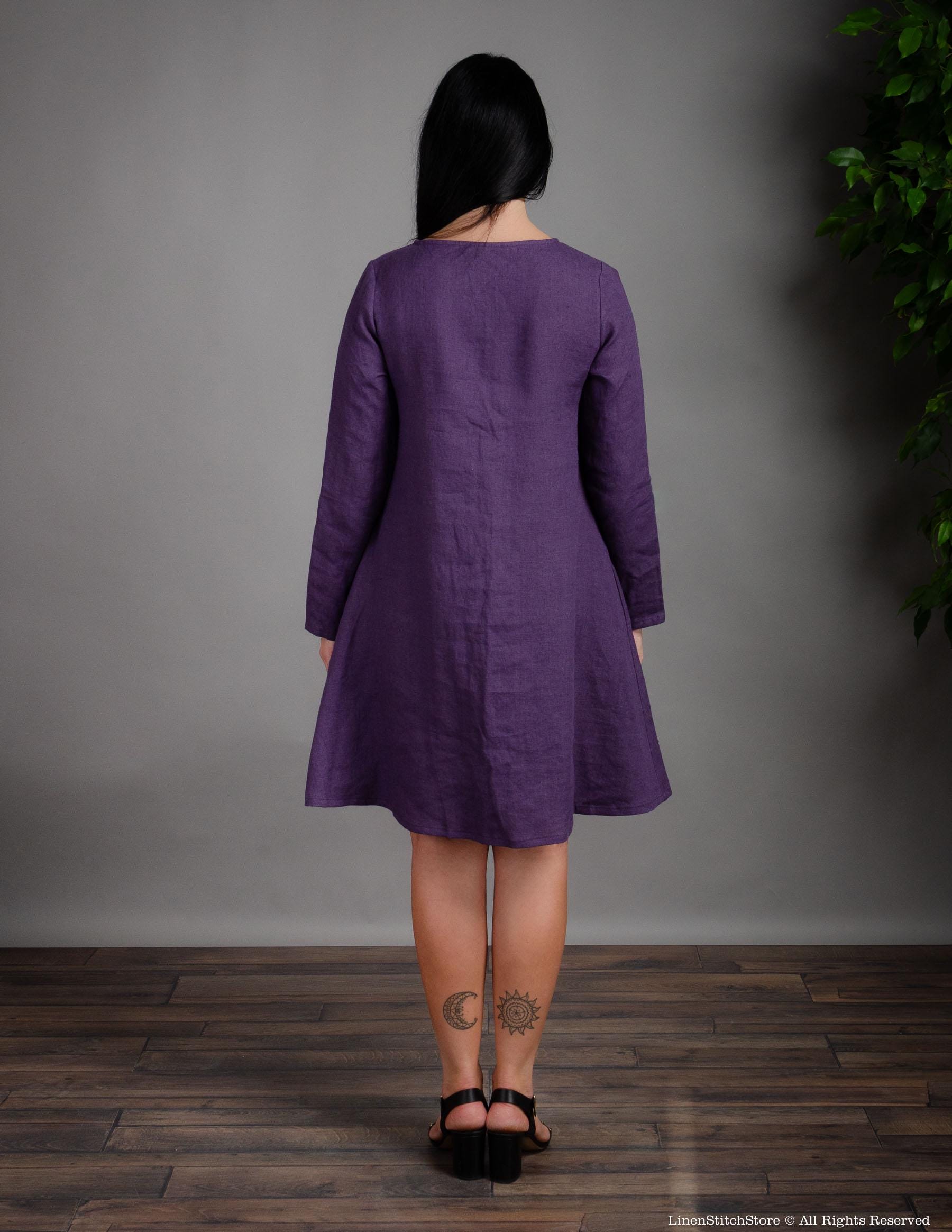 DOMINIKA Linen dress | Lavender