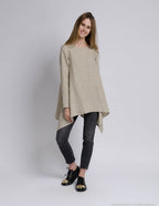 AURORA Linen tunic | Natural dots