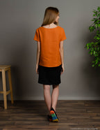 IEVA Linen top | Terracotta