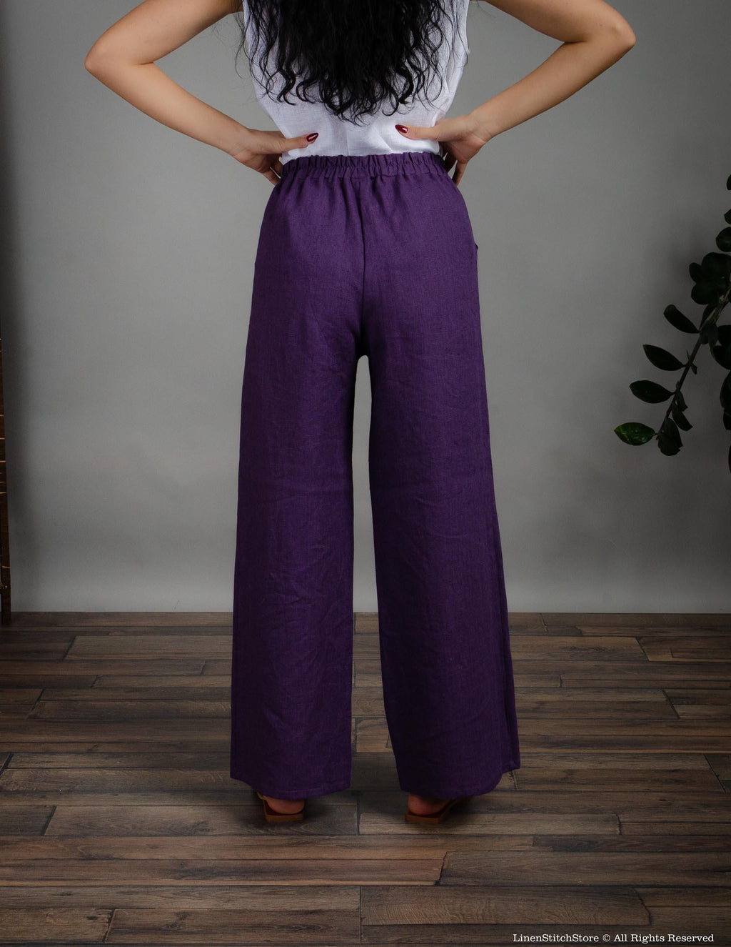 MONA Linen pants | Lavender