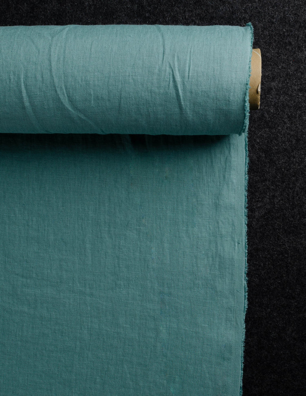 Electric blue medium weight linen fabric supply