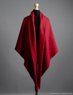 Linen shawl | Bright red