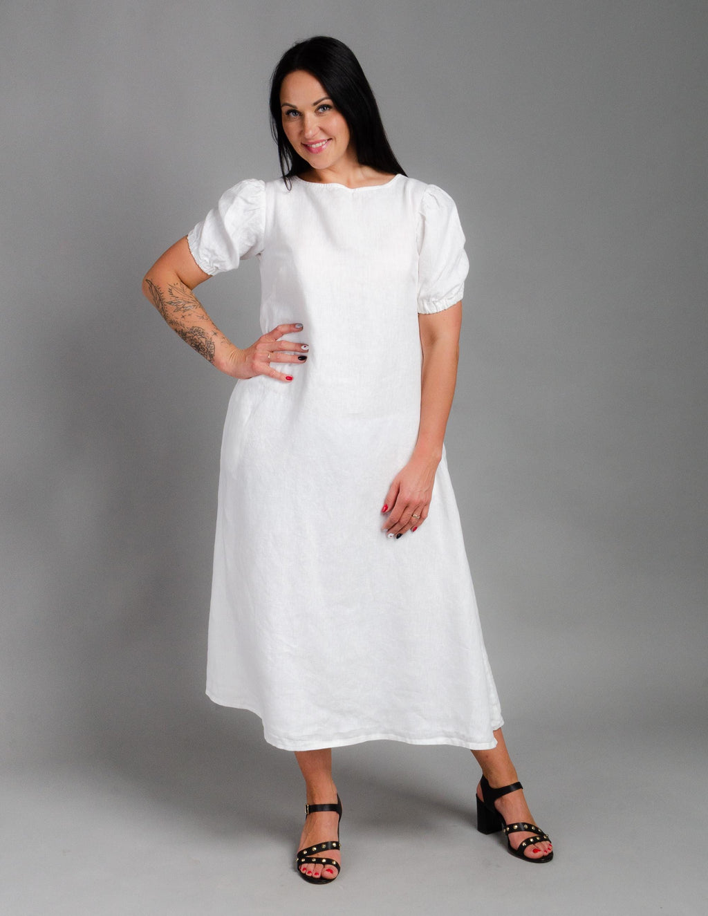 LOVE long linen dress | White