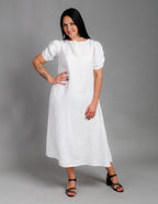 LOVE long linen dress | White