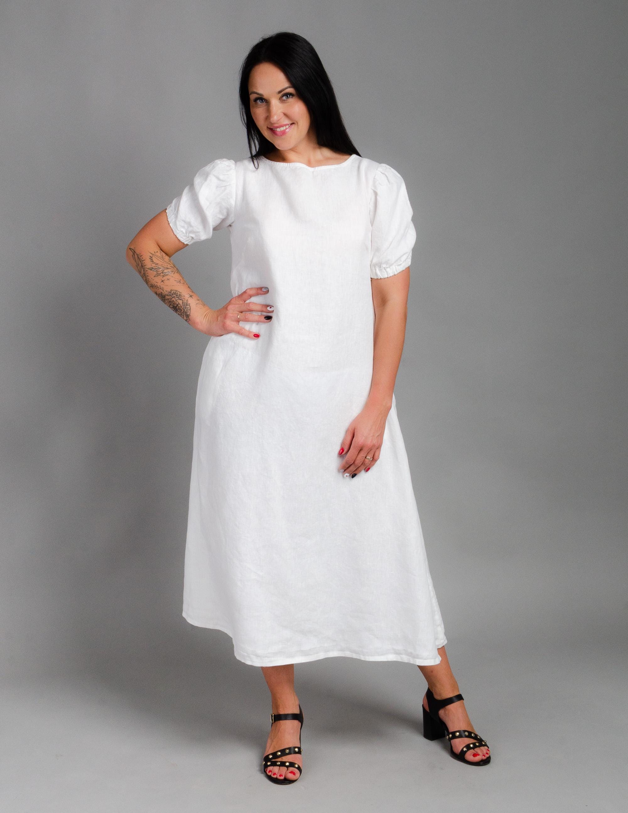 LOVE long linen dress | White