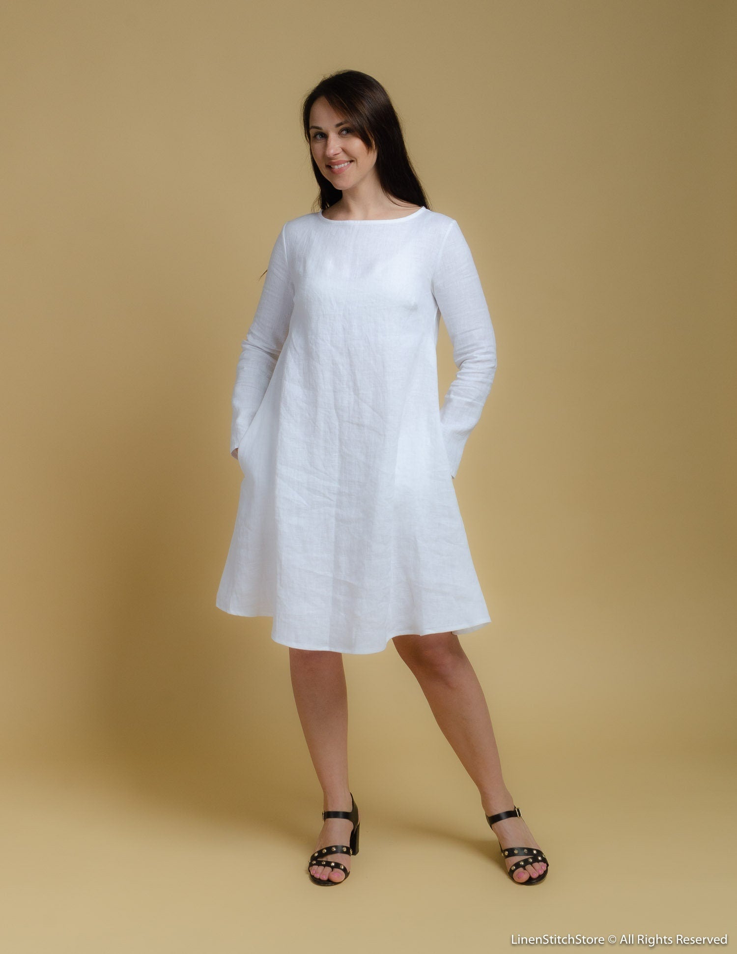 VERONICA Linen dress | White