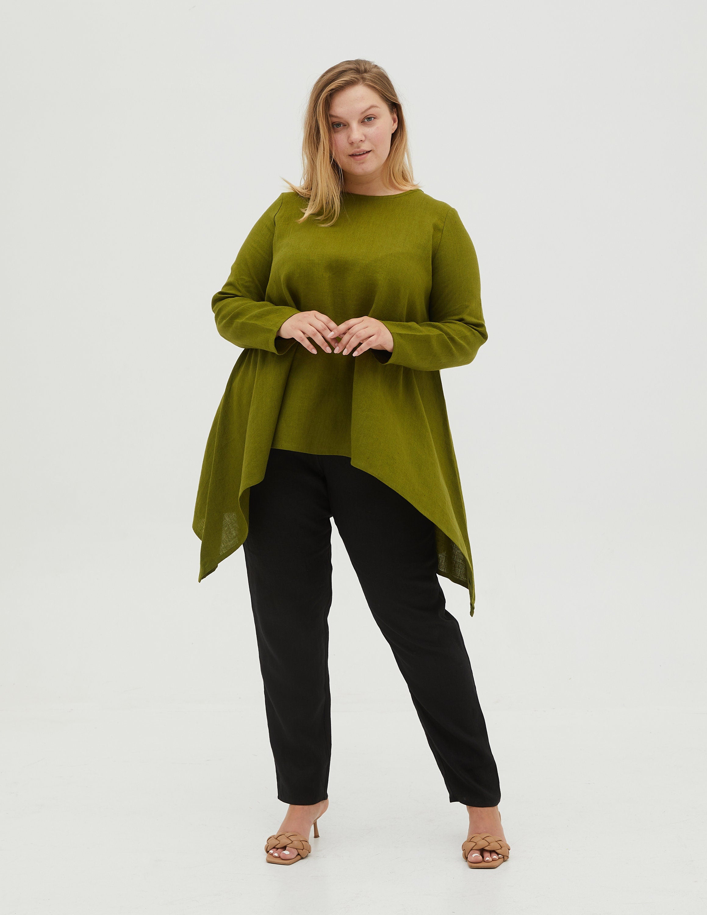 AURORA Linen tunic | Olive