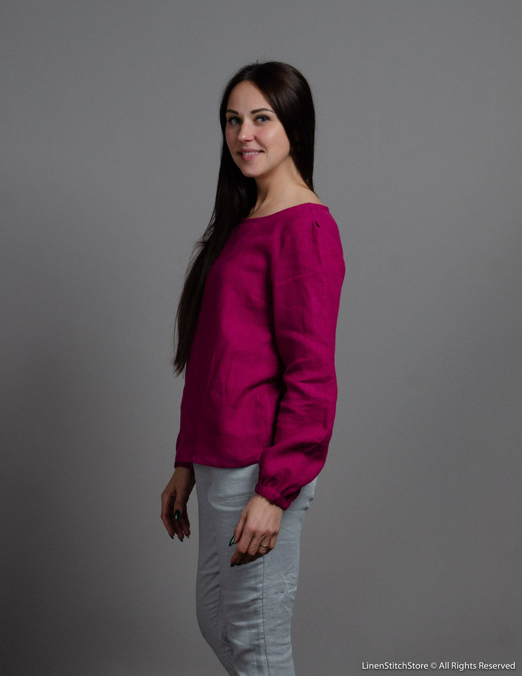 SANDY Linen blouse | Rose