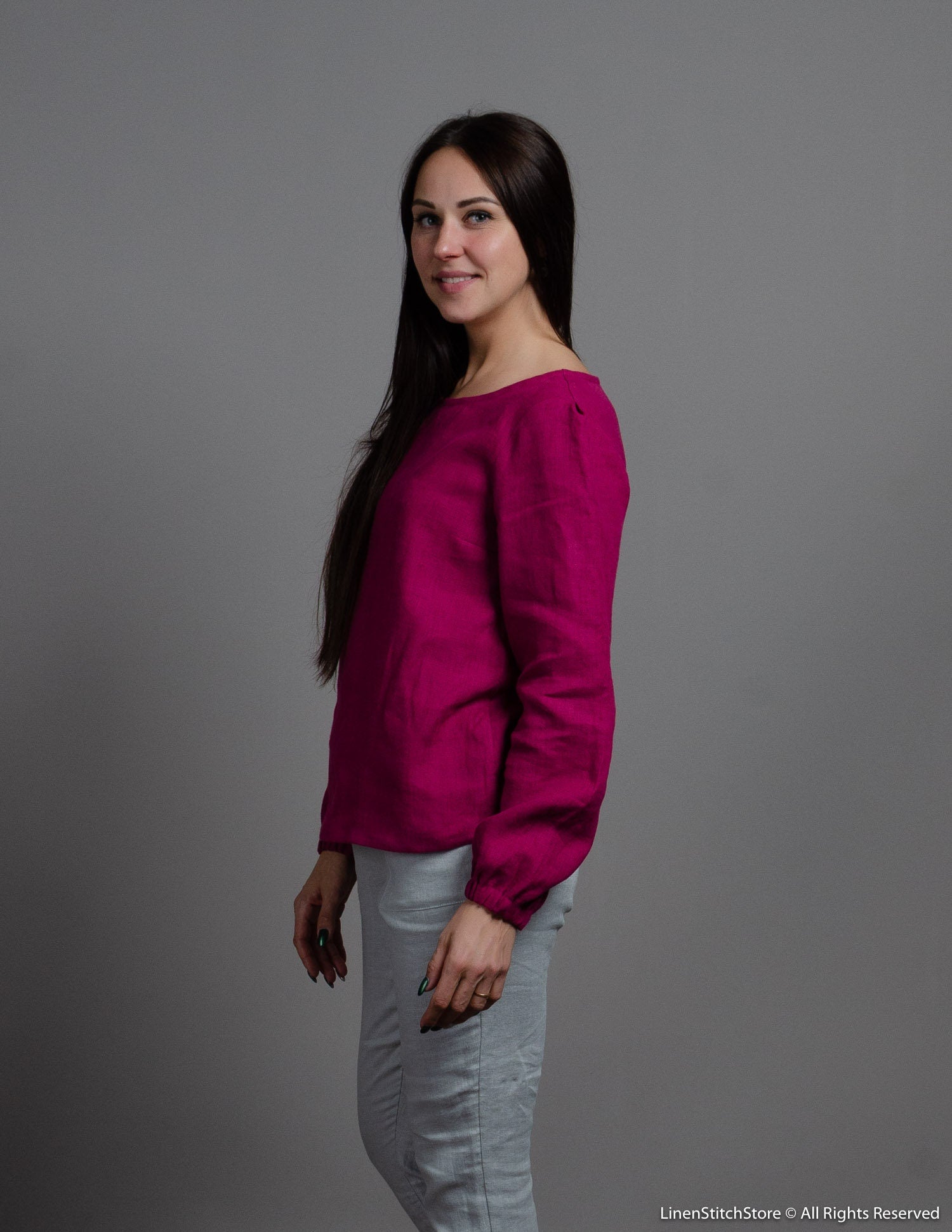 SANDY Linen blouse | Rose