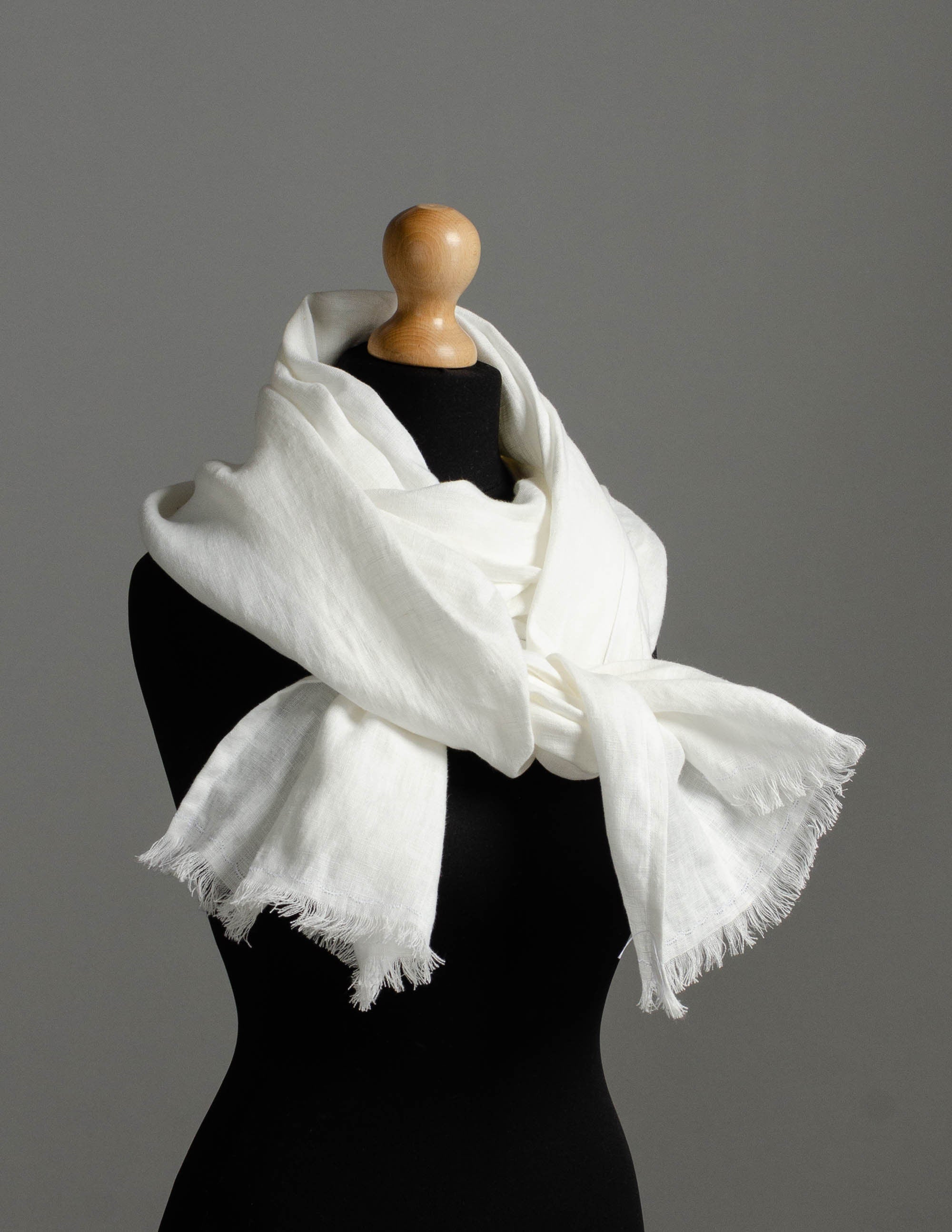Linen scarf | White