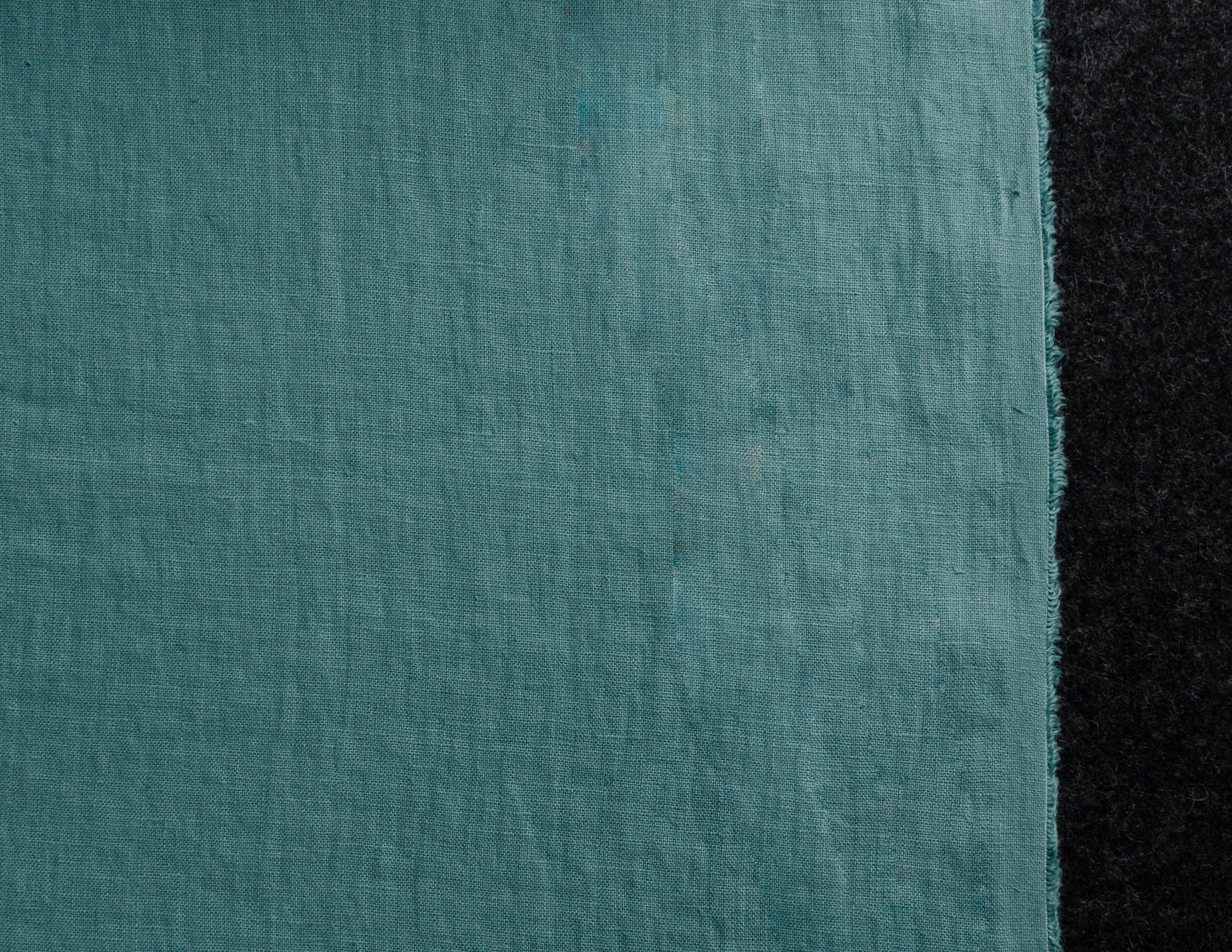 Electric blue medium weight linen fabric supply