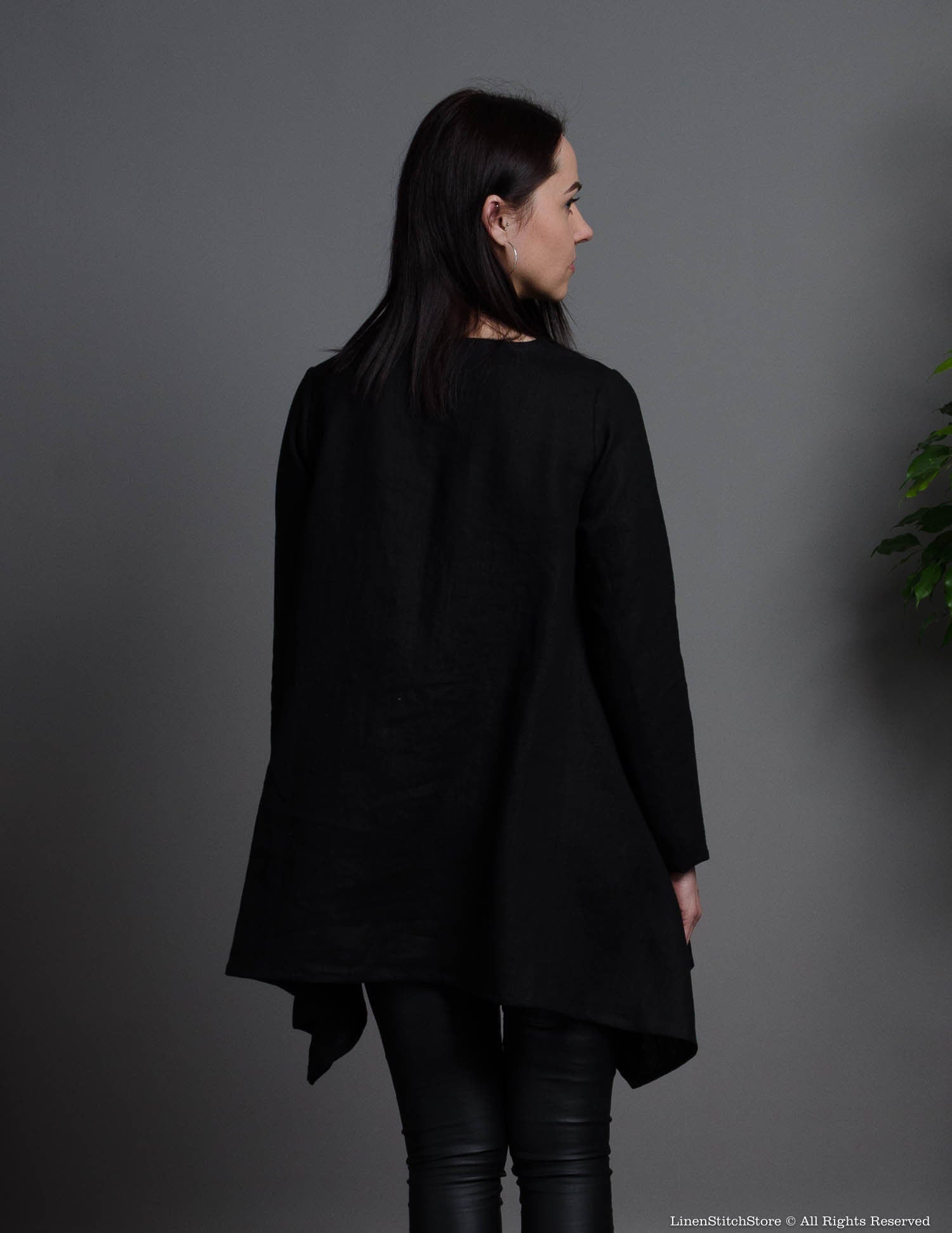 AURORA Linen tunic | Black