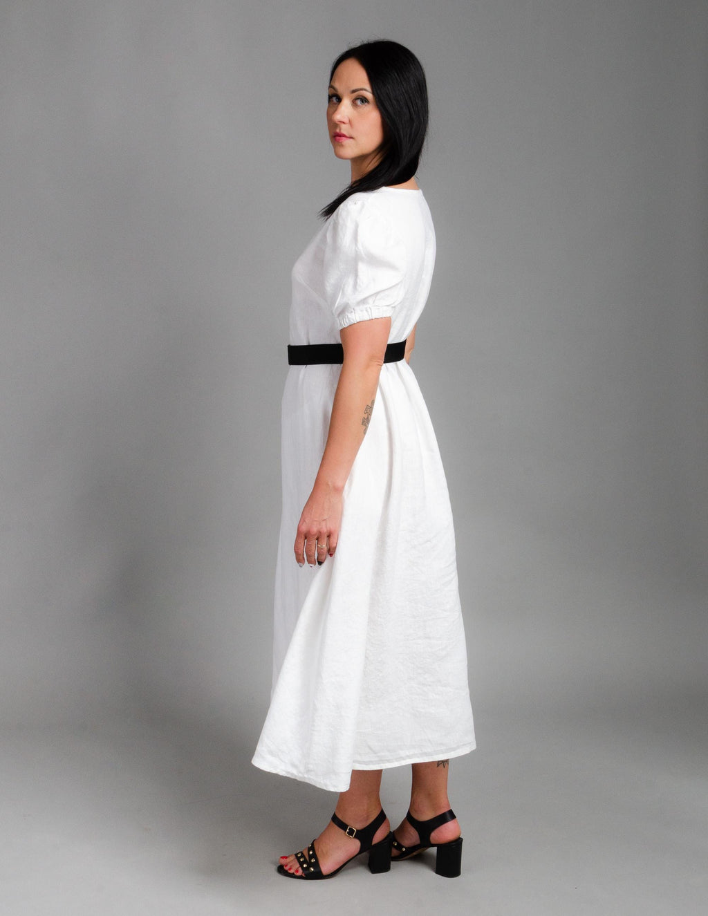 LOVE long linen dress | White