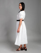 LOVE long linen dress | White