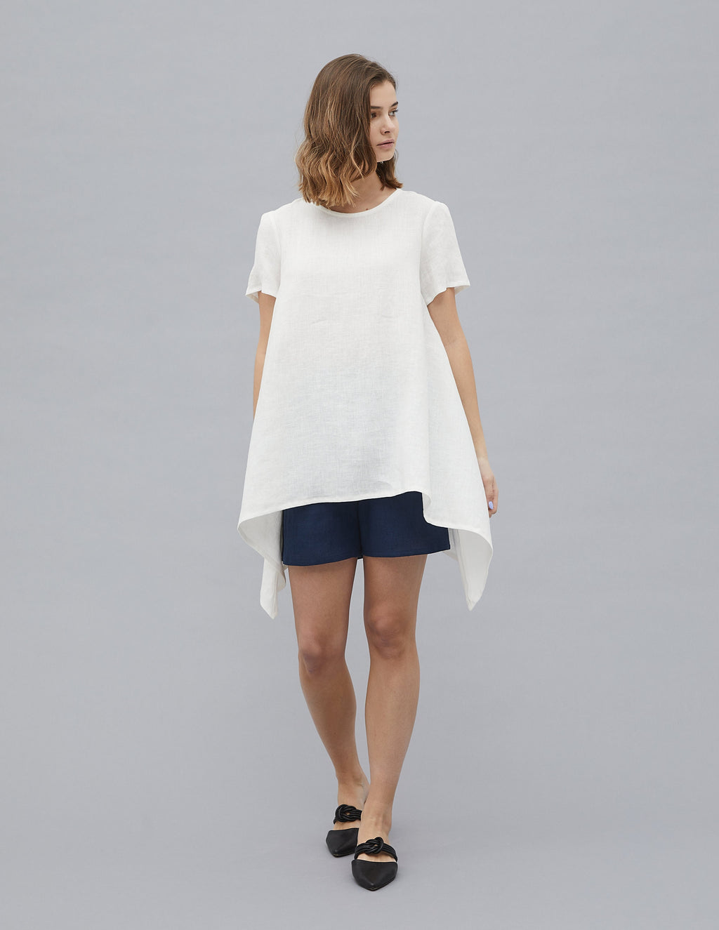 LINDA Linen tunic | Ivory white