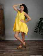 LAURA Linen tunic | Yellow