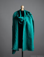 Linen scarf | Emerald green